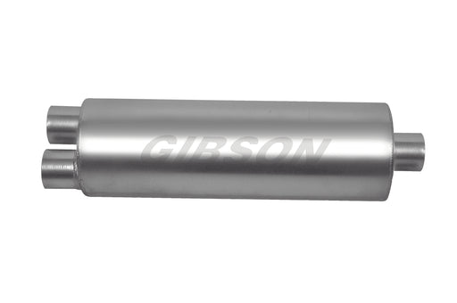 Gibson Performance Exhaust SFT Superflow Dual Offset Round Muffler, Stainless - #758250S