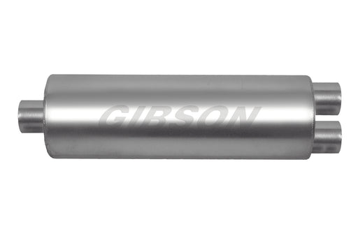 Gibson Performance Exhaust SFT Superflow Offset Dual Round Muffler, Stainless - #758300S